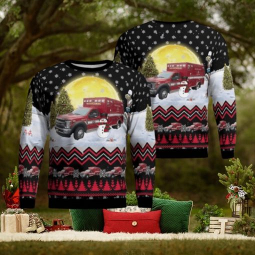 Fredericksburg Fire Department Medic 2 Aop Ugly Sweater Family Gift