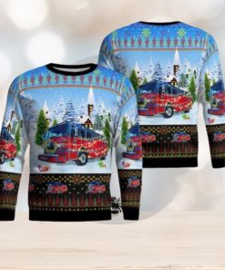 Frenchtown Township Fire Department, Monroe, Michigan Christmas Aop Ugly Sweater Family Gift