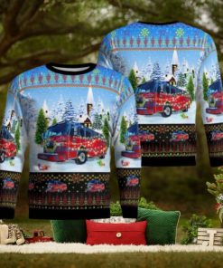 Frenchtown Township Fire Department, Monroe, Michigan Christmas Aop Ugly Sweater Family Gift