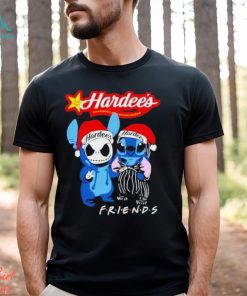 Friends Santa Jack Skellington and Grinch Hardee’s shirt, hoodie, sweater, long sleeve and tank top Friends Santa Jack Skellington and Grinch Hardee’s shirt