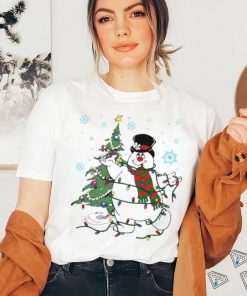 Frosty the snowman Christmas tree shirt