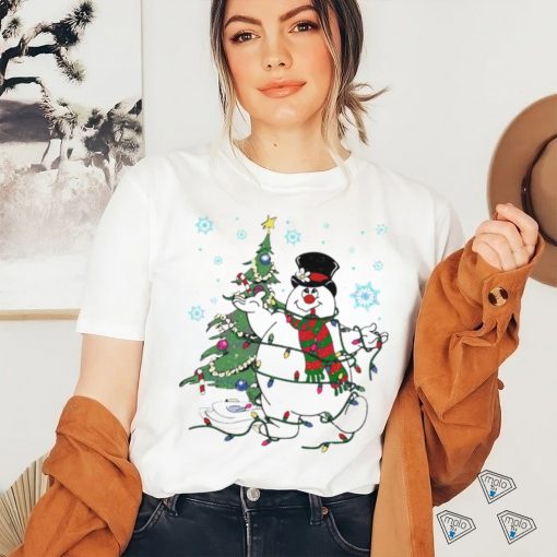 Frosty the snowman Christmas tree shirt