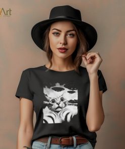 Funny Cat Selfie with UFO shirt