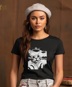 Funny Cat Selfie with UFO shirt