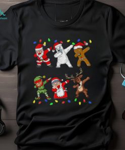 Funny Christmas Dabbing Santa Elf And Friends Boys Kids Dab Xmas T Shirt