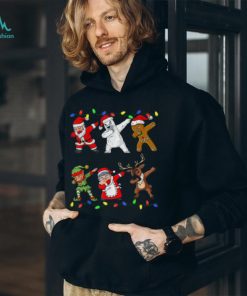 Funny Christmas Dabbing Santa Elf And Friends Boys Kids Dab Xmas T Shirt