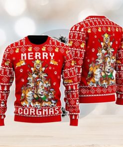 Funny Corgi Merry Corgmas Christmas Unisex Ugly Sweater