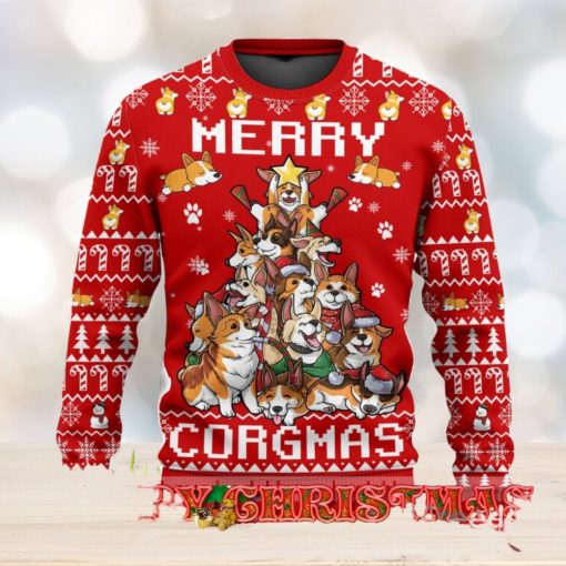 Funny Corgi Merry Corgmas Ugly Christmas Sweater For Men & Women