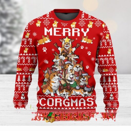 Funny Corgi Merry Corgmas Ugly Christmas Sweater For Men & Women