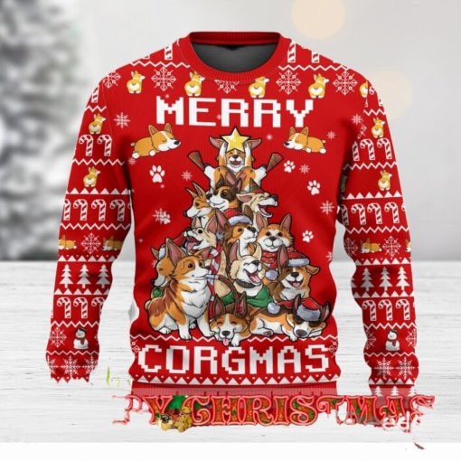 Funny Corgi Merry Corgmas Ugly Christmas Sweater For Men & Women