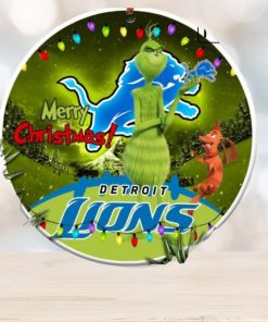 Funny Detroit Lions Nfl Funny Grinch Christmas Ornaments