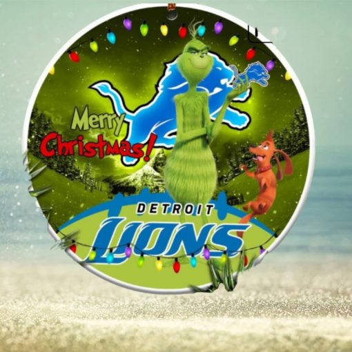 Funny Detroit Lions Nfl Funny Grinch Christmas Ornaments