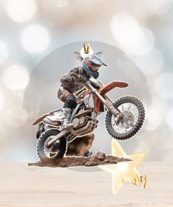 Funny Dirtbike Face Personalized Acrylic Ornament, Custom Photo Ornament