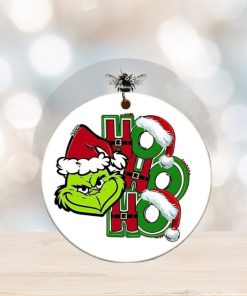 Funny Grinch Hohoho Christmas Ornaments