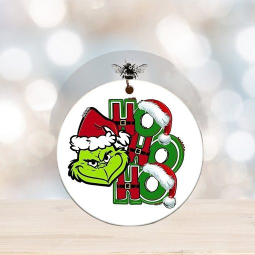 Funny Grinch Hohoho Christmas Ornaments