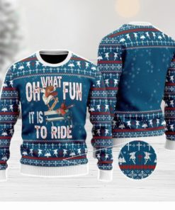 Funny Jesus Ride Skateboarding With Satan Christmas Unisex Ugly Sweater