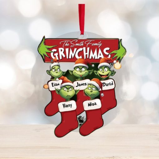 Funny Kids On Xmas Socks, Personalized Ornament, Christmas Gift For Family