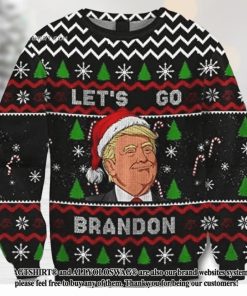 Funny Let is Go Brandon Trump Ugly Christmas Sweater