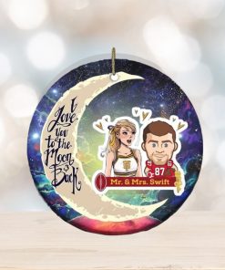 Funny Mr And Mrs Swift Travis Kelce And Taylor Swift Christmas 2023 Holiday Tree Decorations Ornament