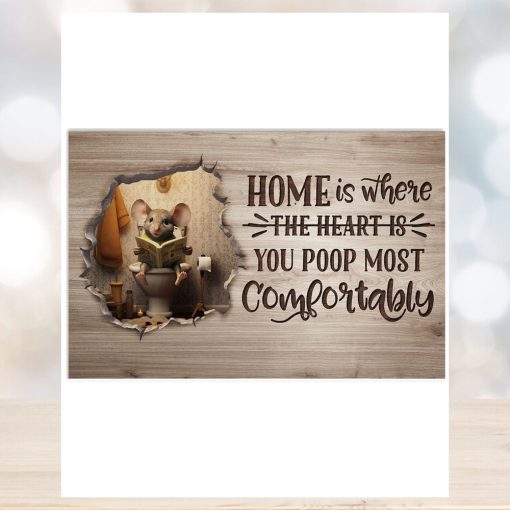 Funny Poster Decor For Bathroom Horizontal Poster