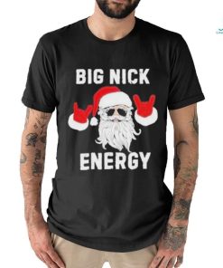 Funny Santa Big Nick Energy Santa Face Merry Christmas T Shirt