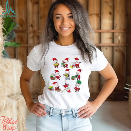Funny Santa Claus Reading Books For Christmas 2023 Shirt