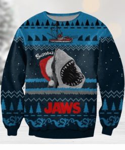 Funny Santa Shark Jaws Ugly Christmas 3D Sweater