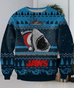 Funny Santa Shark Jaws Ugly Christmas 3D Sweater