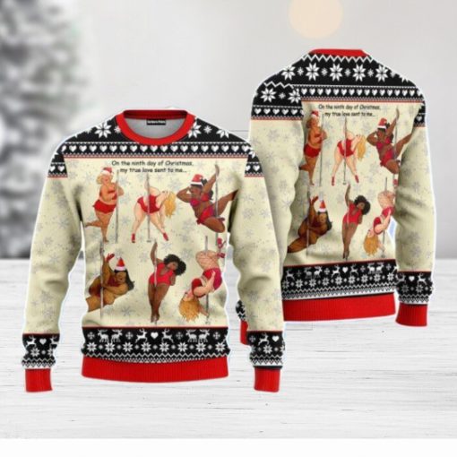 Funny Six Santa Women Dancing Sexy Woman Ugly Christmas Unisex Ugly Sweater