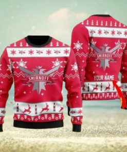 Funny Smirnoff Vodka Personalized Ugly Knitted Sweater Christmas Gift