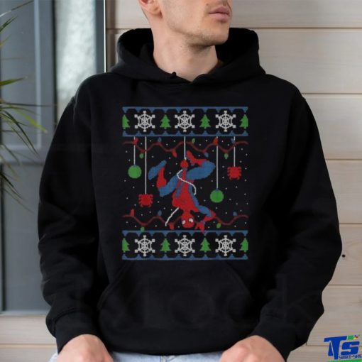 Funny Spider Man Christmas Lights Ugly Shirt