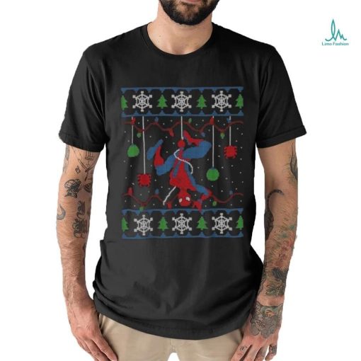 Funny Spider Man Christmas Lights Ugly Shirt