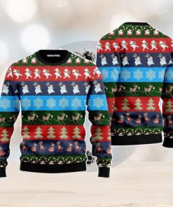 Funny Striped Christmas Pattern Christmas Unisex Ugly Sweater