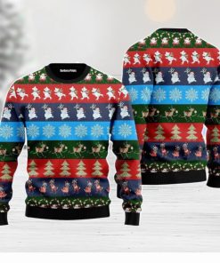 Funny Striped Christmas Pattern Christmas Unisex Ugly Sweater