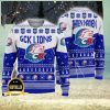 Geneve Servette HC Ugly Christmas Sweater Logo Custom Name Gift Fans