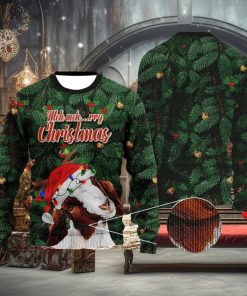 GOAT AND XMAS LEAVES GIFT FOR CHRISTMAS UGLY CHRISTMAS SWEATER