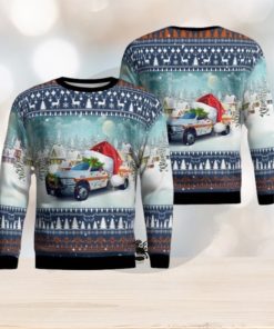 Gainesville, Texas, Cooke County Ems AopUgly Sweater Family Gift