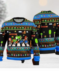 Gamer’s Ugly Xmas Sweater, Super Mario Funniest Christmas Design