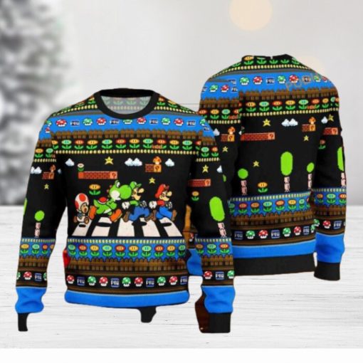 Gamer’s Ugly Xmas Sweater, Super Mario Funniest Christmas Design