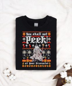 Gandalf you shall not Peek at your presents ugly Christmas shirt