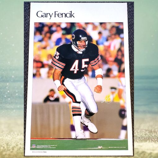 Gary Fencik On The Prowl Chicago Bears Vintage Original Poster