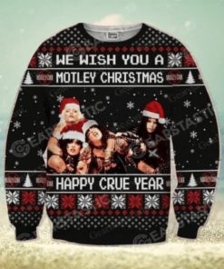 Gearstastic Motley Crue Sweatshirt Motley Crue Christmas Knitting Pattern Fullprint