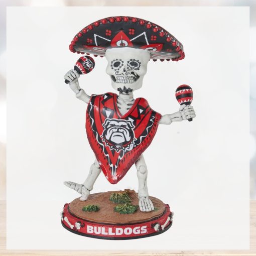 Georgia Bulldogs Calavera Glow in the Dark Bobblehead Ornament