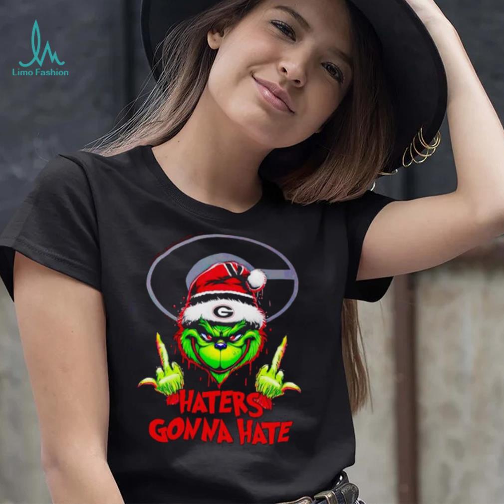 Georgia Bulldogs Grinch middle finger haters gonna hate shirt Georgia Bulldogs Grinch middle finger haters gonna hate shirt