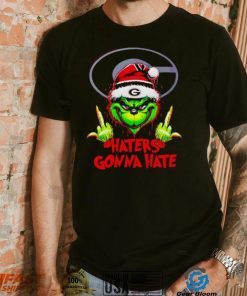 Georgia Bulldogs Grinch middle finger haters gonna hate shirt