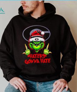 Georgia Bulldogs Grinch middle finger haters gonna hate shirt