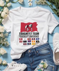 Georgia Bulldogs SEC Toughest Team Flag Toughest Conference 15 Shirt