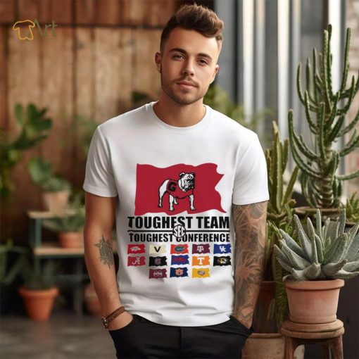 Georgia Bulldogs SEC toughest team toughest conference flags Classic T shirt
