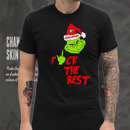 Georgia Bulldogs Santa Grinch fuck the rest shirt