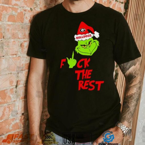 Georgia Bulldogs Santa Grinch fuck the rest shirt